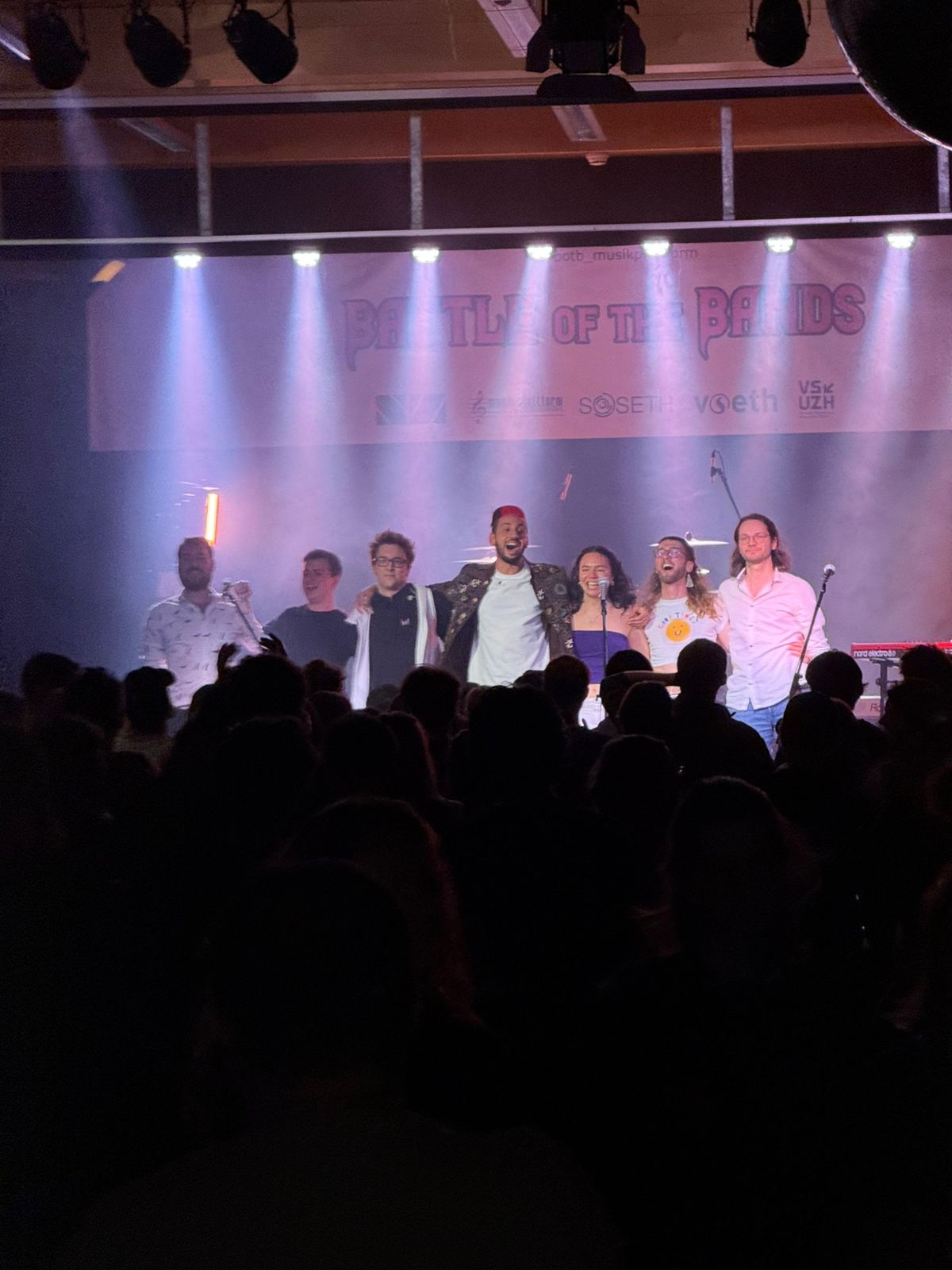 The full PPTA seven-piece funk band in action